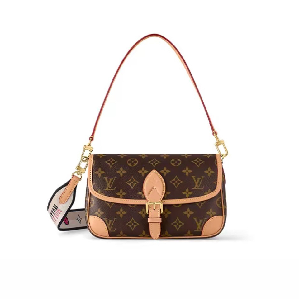 99新 LouisVuitton/路易威登 老花法棍单肩斜挎包LV女包