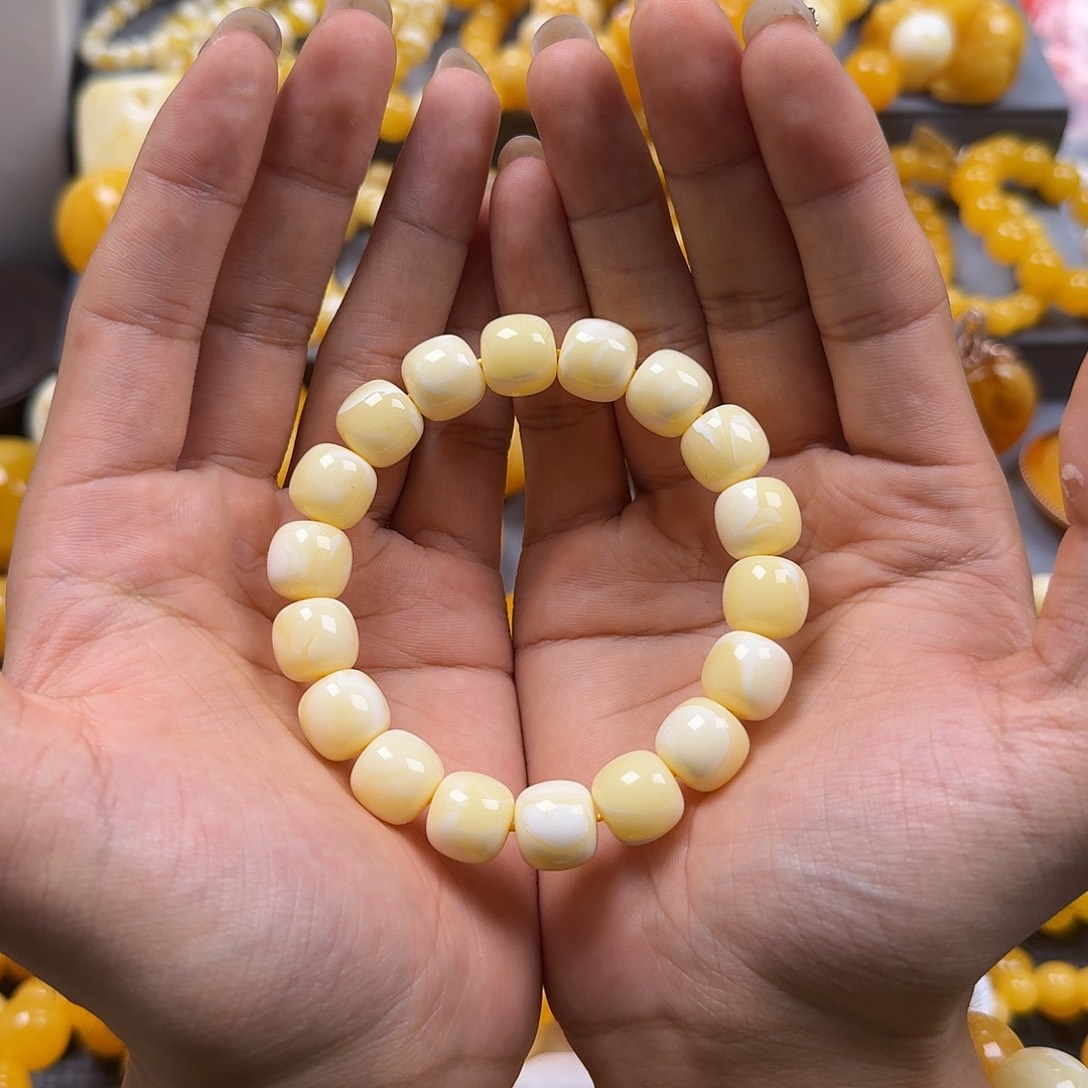 琥珀珠宝奇石未镶嵌同料13mm