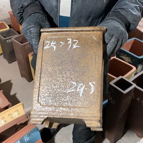 紫砂花盆手工制作