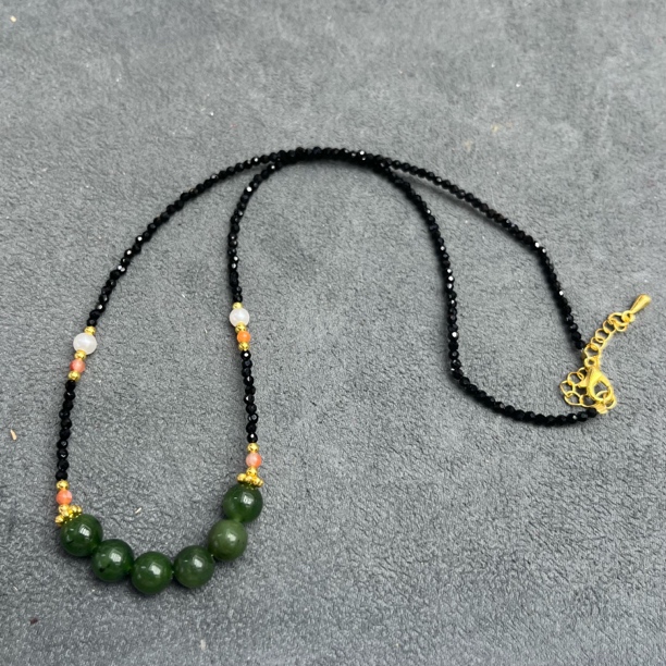 和田玉项链7mm-5466