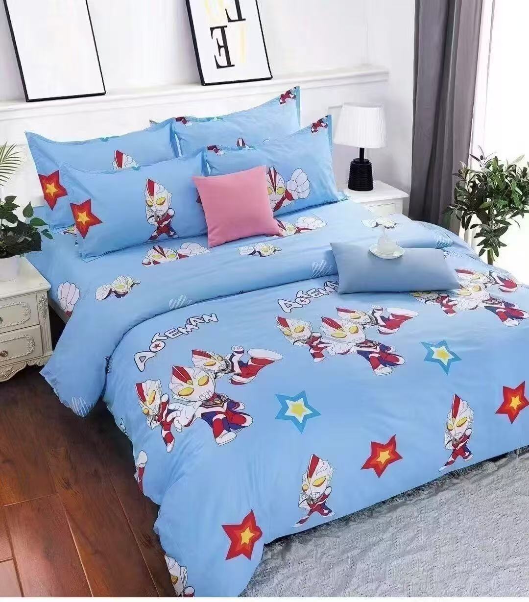 小傅纯棉床品定制-纯棉全棉加厚舒适亲肤斜纹面料-奥特曼