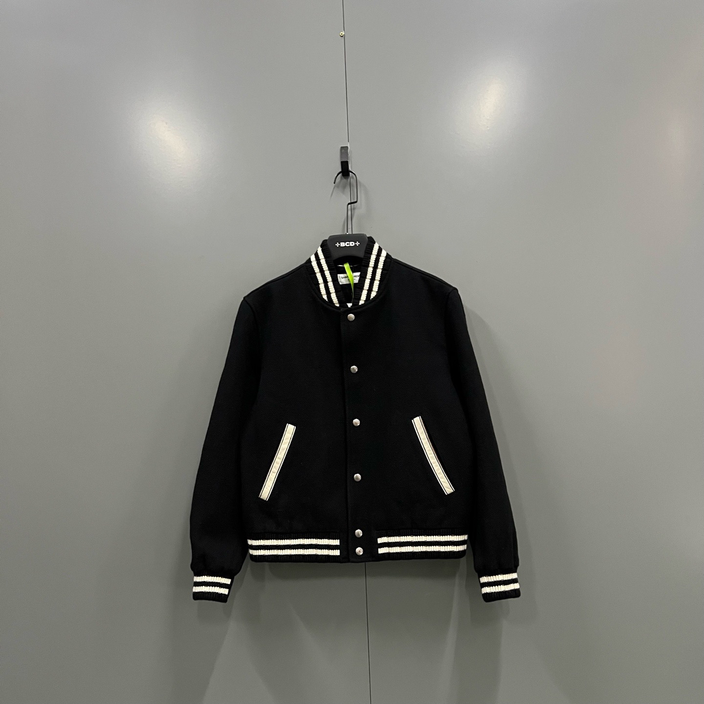 99新 YSL/圣罗兰 (ll) 背后字母刺绣棒球夹克 48码/606700