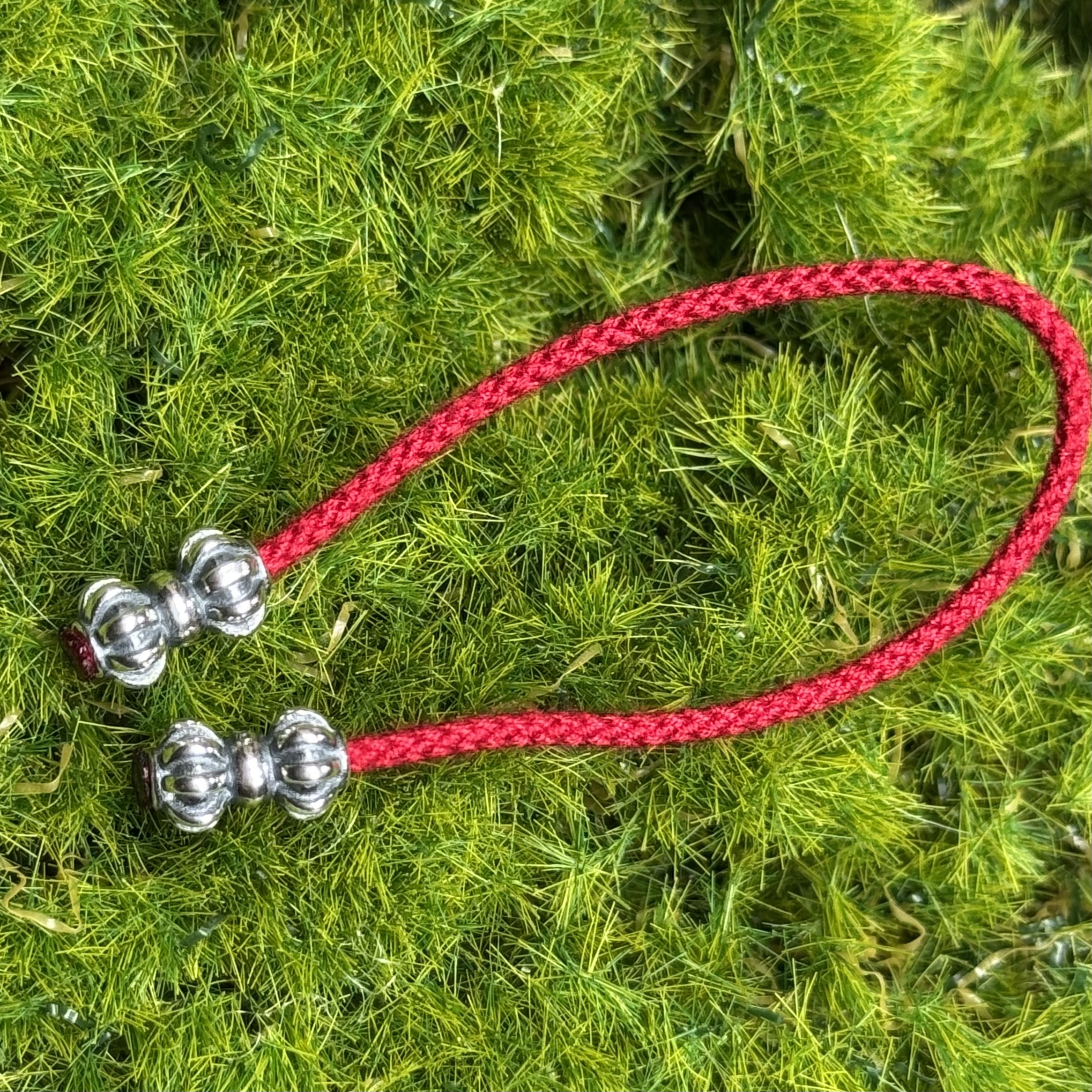 925银银制品 尺寸5.5mm左右银金刚杵弟子珠一套《小鱼文玩》O026