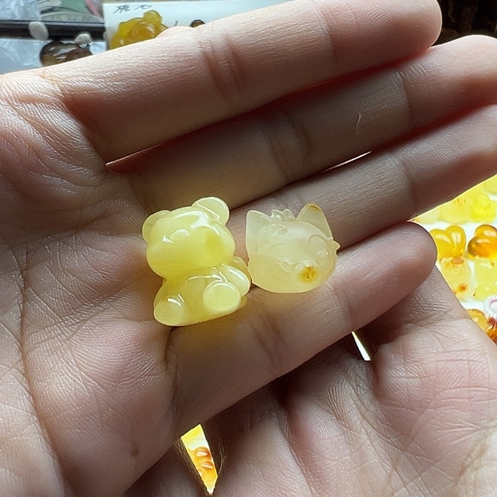 未镶嵌蜜蜡珠宝奇石蜜蜡配饰打孔不退不换