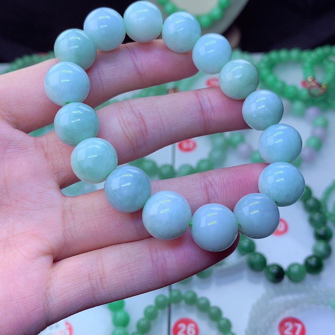 翡翠毛衣链未镶嵌