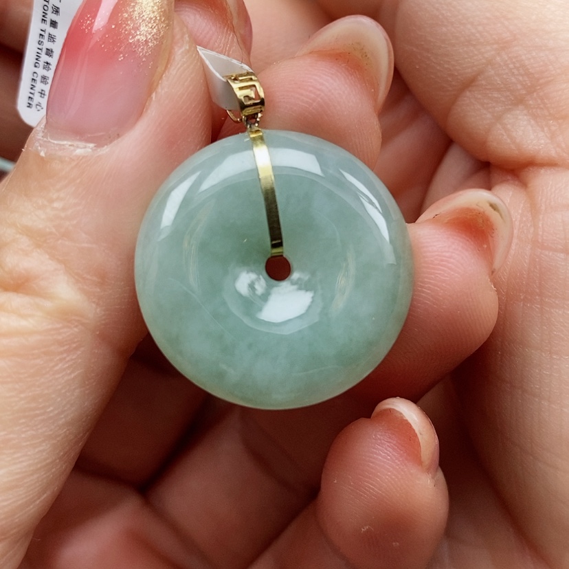 【闪购商品】翡翠未镶嵌颈饰天然缅甸A货翡翠平安扣