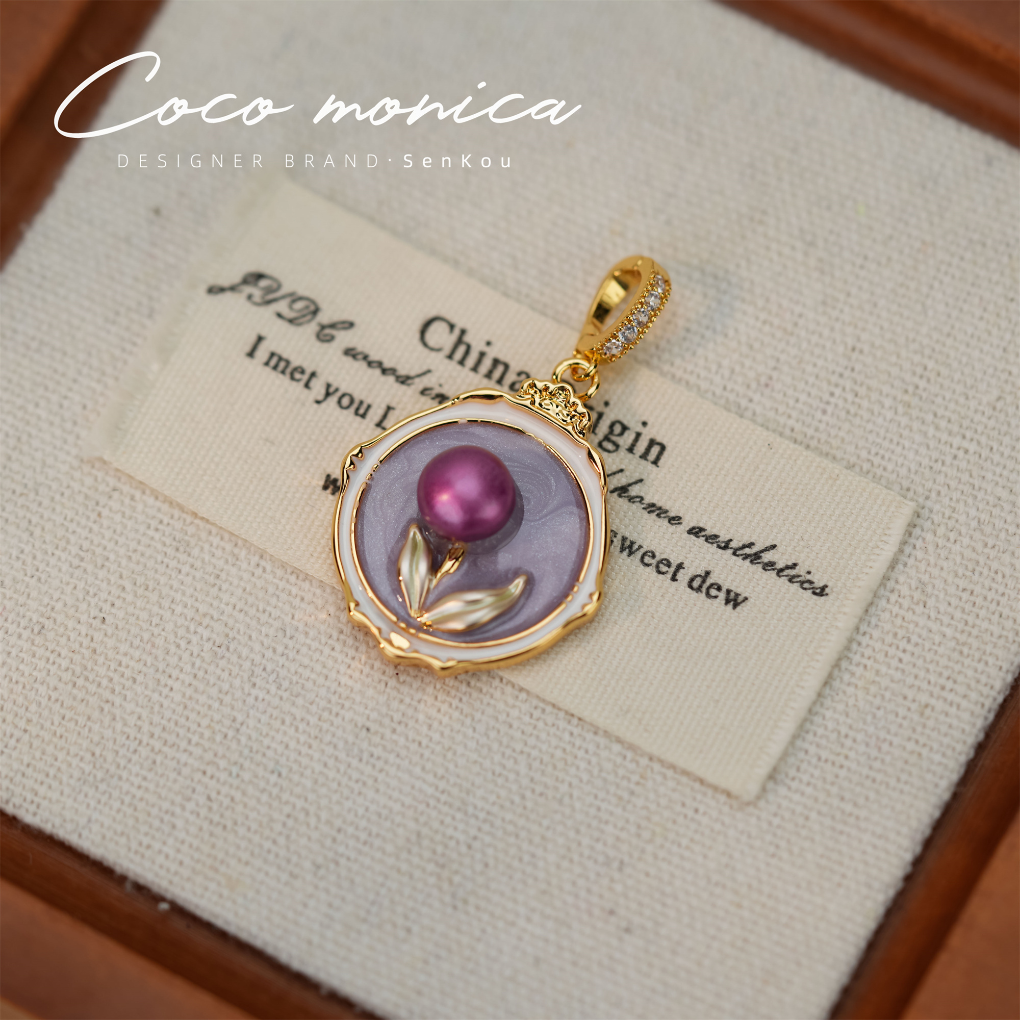 【小霞珠宝】吊坠气质轻奢时尚百搭复古法式小众简约AB350