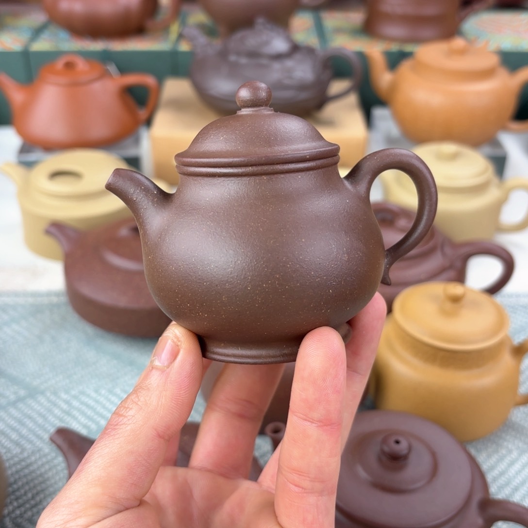 紫砂茶壶潘壶 紫泥 125cc