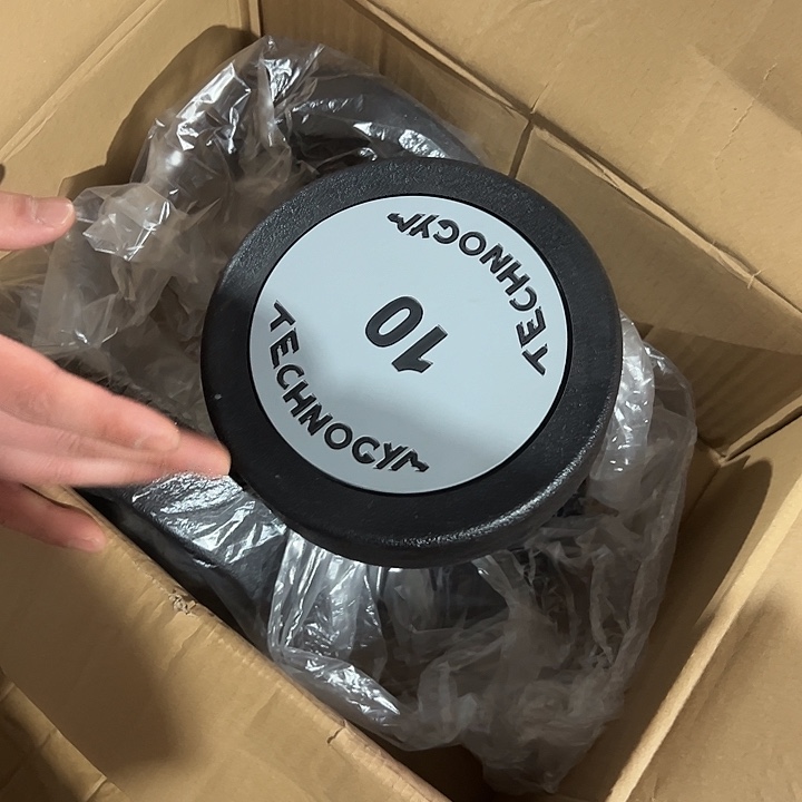 全新纯钢泰诺哑铃10公斤一对灰色