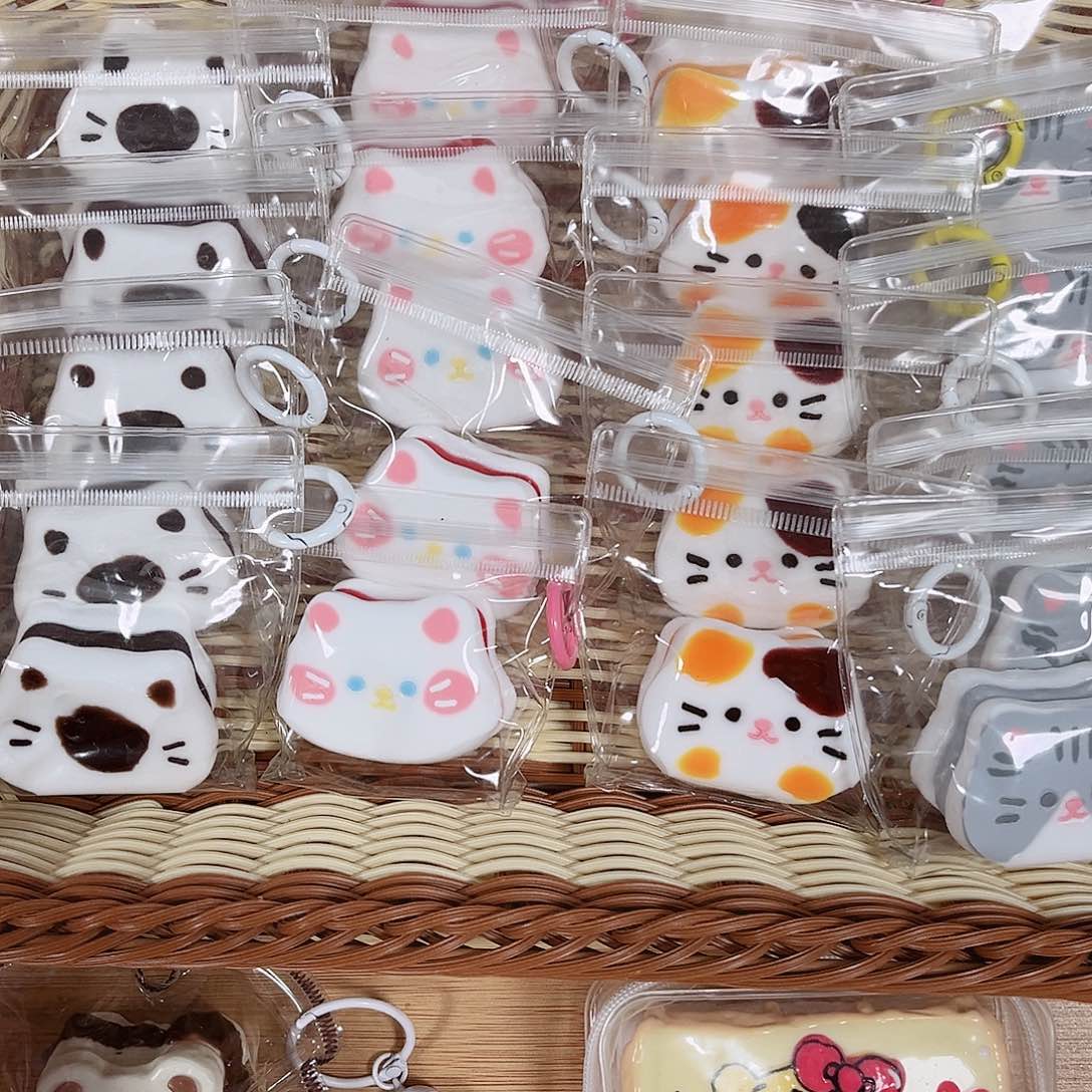 硅胶猫猫挂件款奶油泥