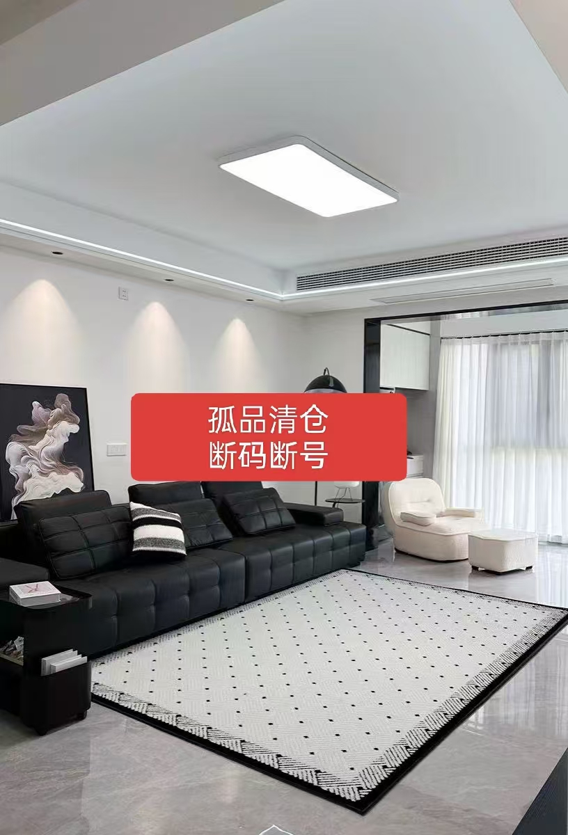 防水科技圈绒奶油风复古客厅地毯高级感沙发地垫家用大面积定制