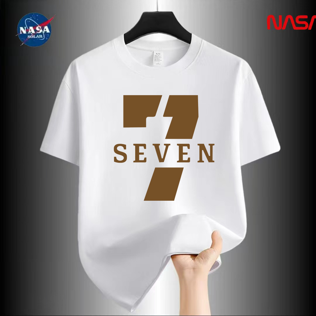 NASA联名纯棉夏季圆领短袖T恤微宽松时尚男女同款休闲百搭010