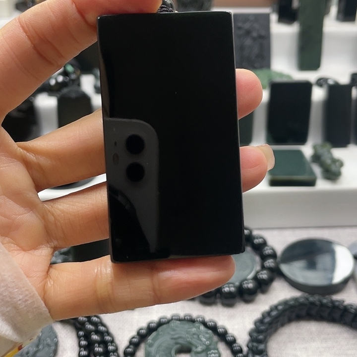 【闪购商品】未镶嵌和田玉（青玉）挂件中**袖
