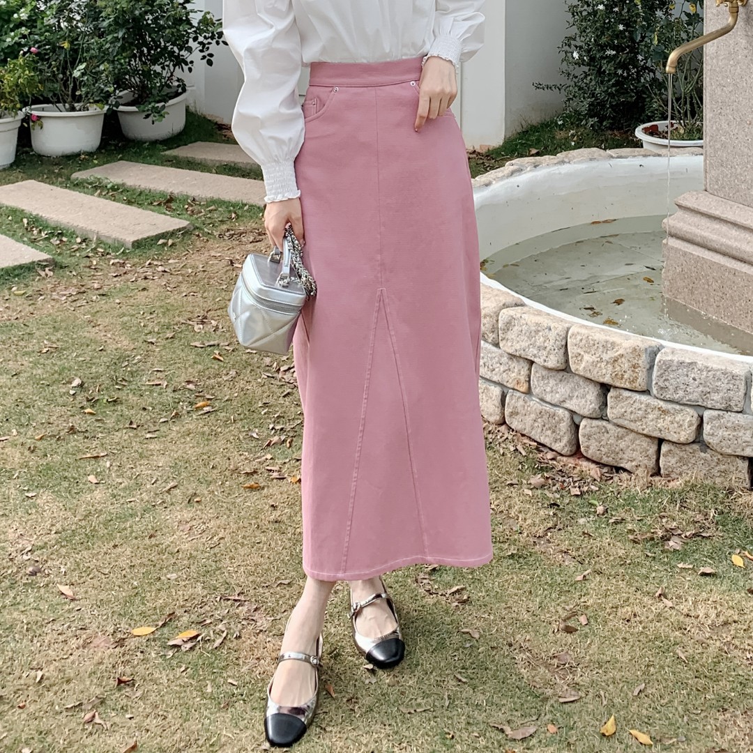 【腮红半裙】粉色半身裙FS304X005