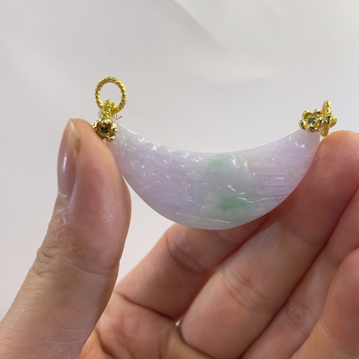 翡翠吊坠(赠链)未镶嵌卿*代编织