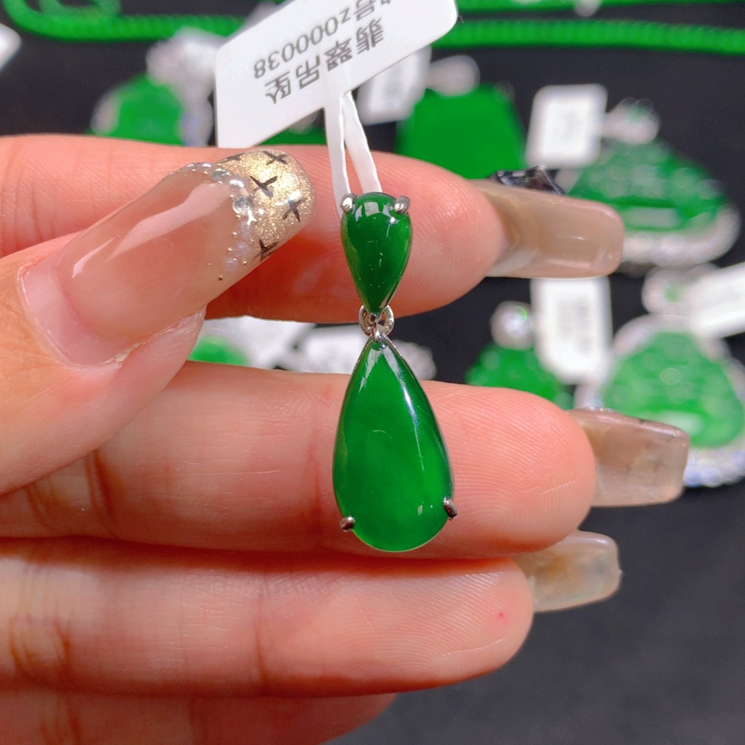 翡翠颈饰银S925镶嵌11111111111