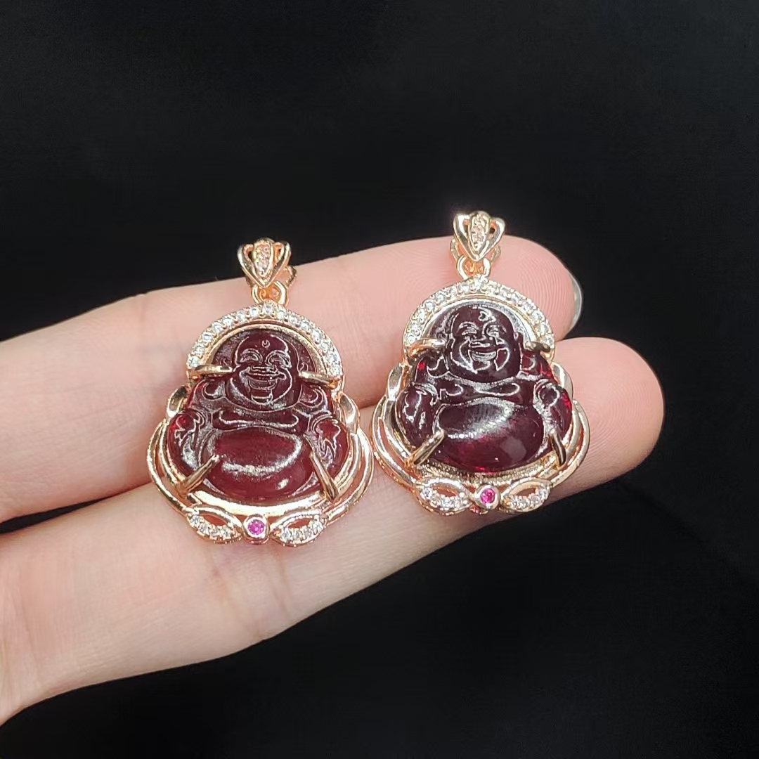 【康康严选】血珀琥珀佛公吊坠赠链Y20【多样性发其一】约17-17-5mm+