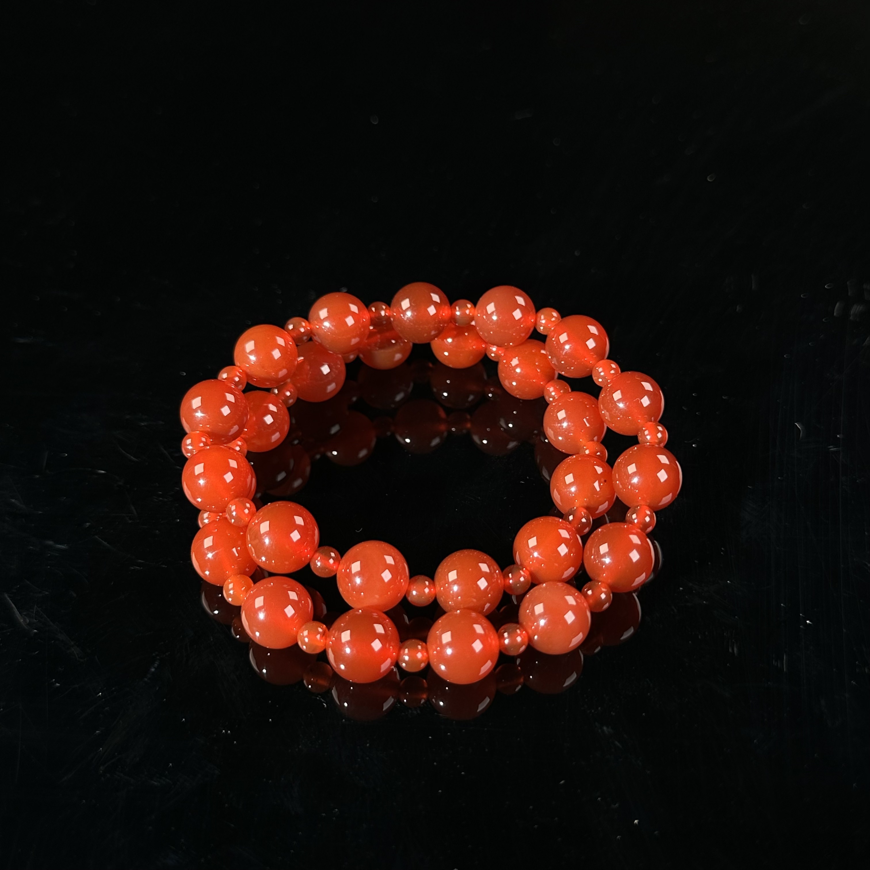 【露丝双圈】10mm天然红玛瑙手串女款手链