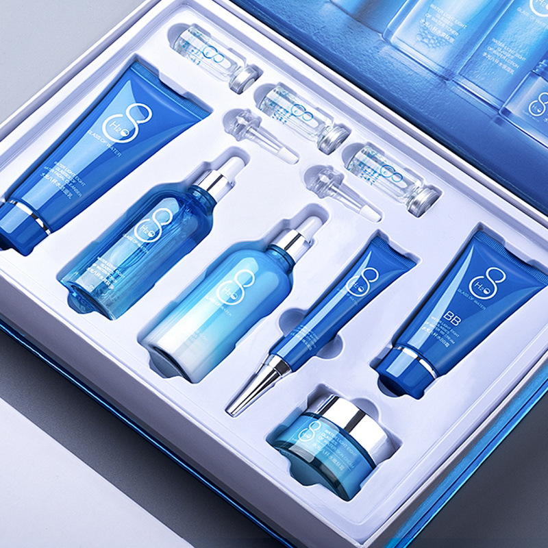 依漾水光八杯水九件套敏肌保湿补水护肤套盒护肤品护肤品套盒水润