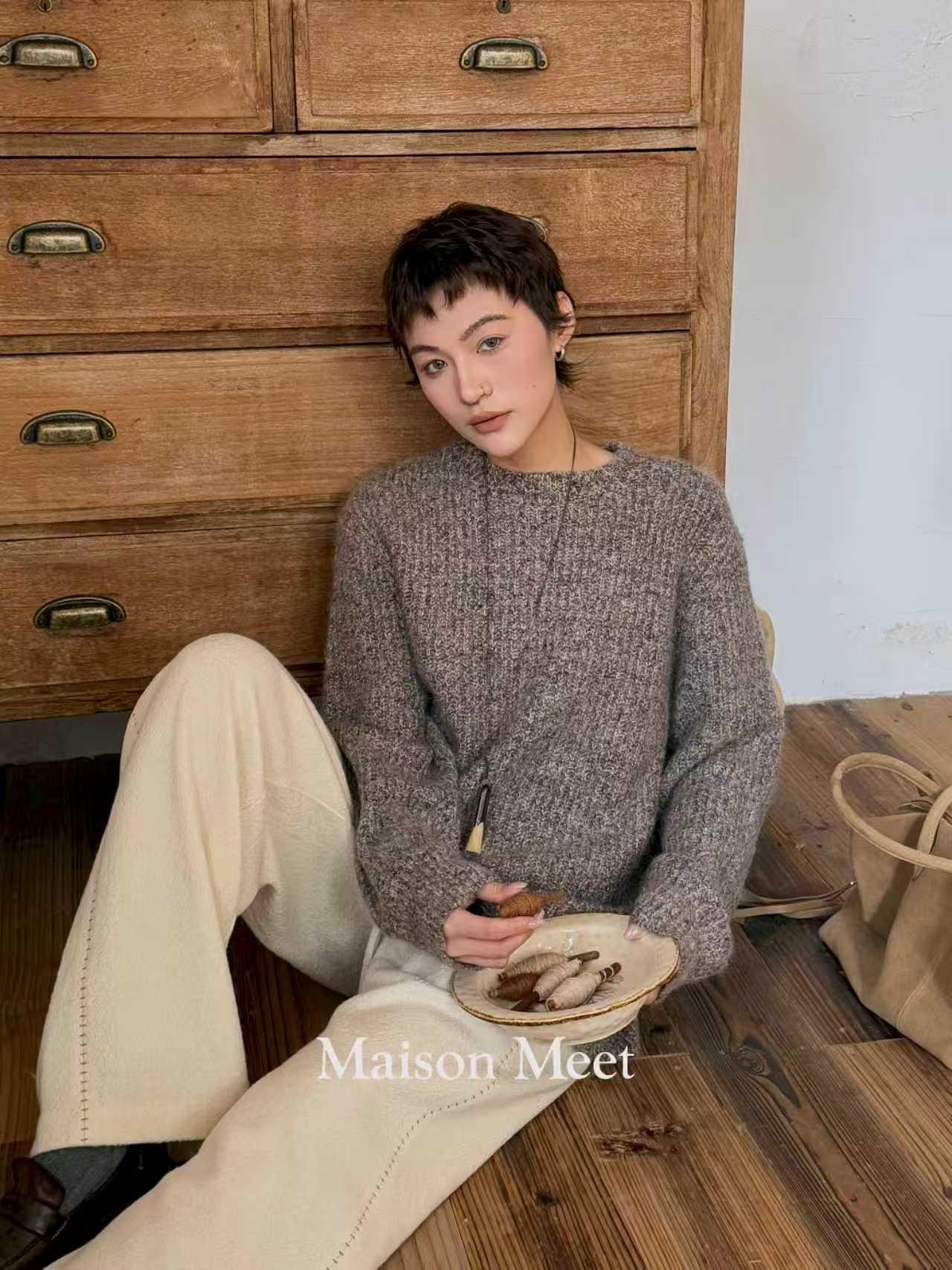 杨杨 梅森-2746套头圆领毛衣