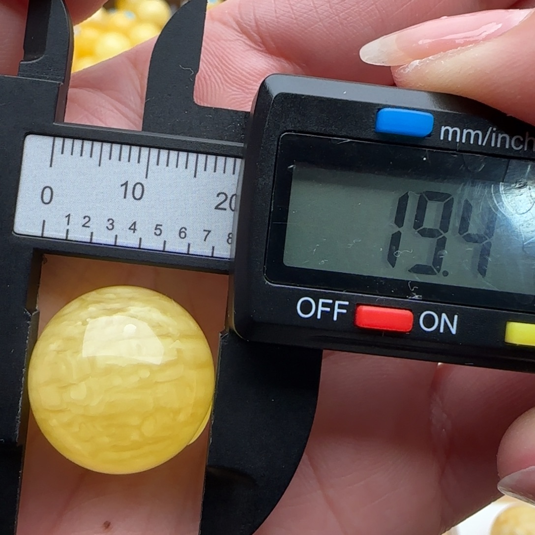 蜜蜡银S925镶嵌裸石虎皮妖花珠子