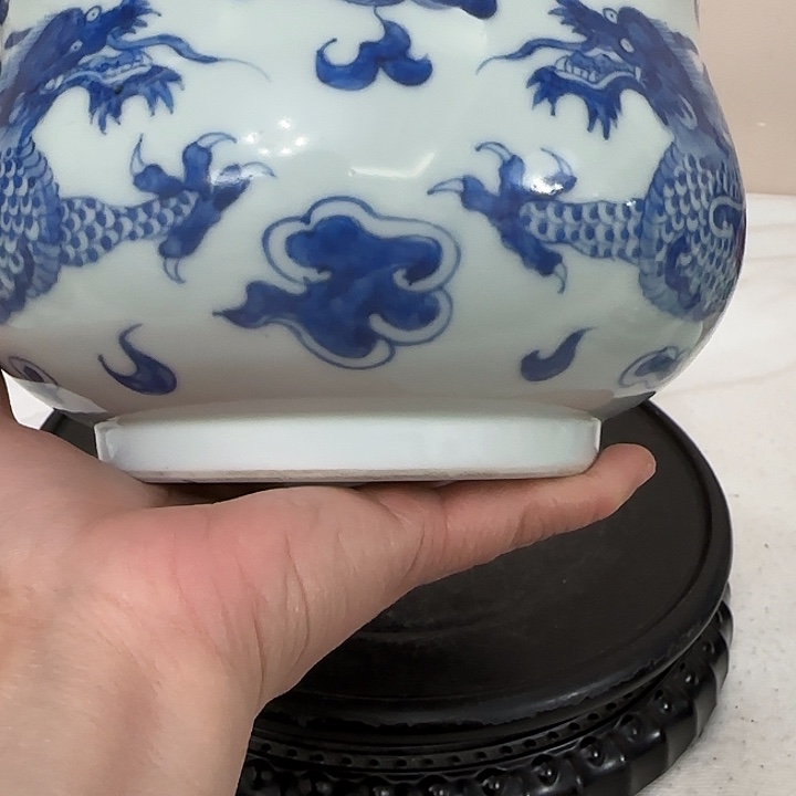 陶手工绘画青花香炉