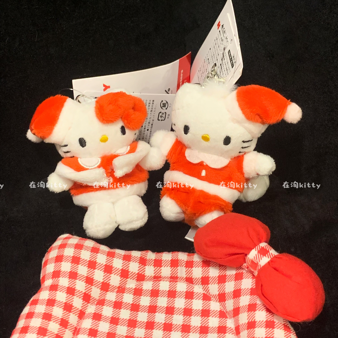 Me%联名系列圣诞情侣hellokitty丹尼尔包包挂件挂饰毛绒挂件