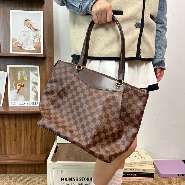 95新 LouisVuitton/路易威登 棋盘格饺子包 全原 依心