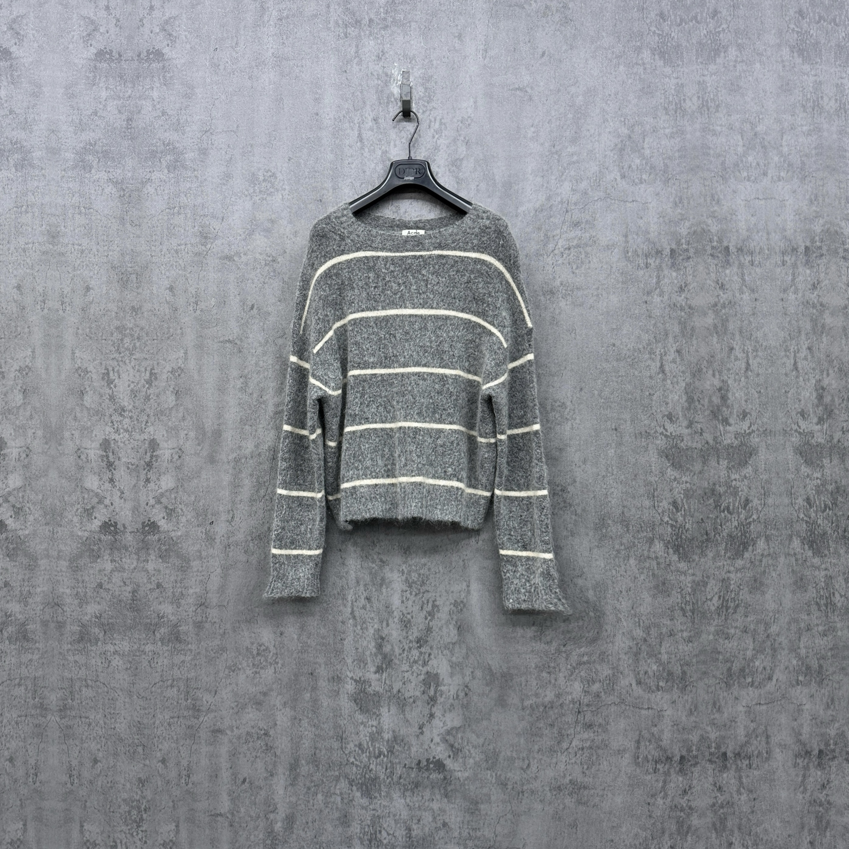 未使用 Acne studio 马海毛羊毛条纹毛衣/W0049/XXS码偏宽松