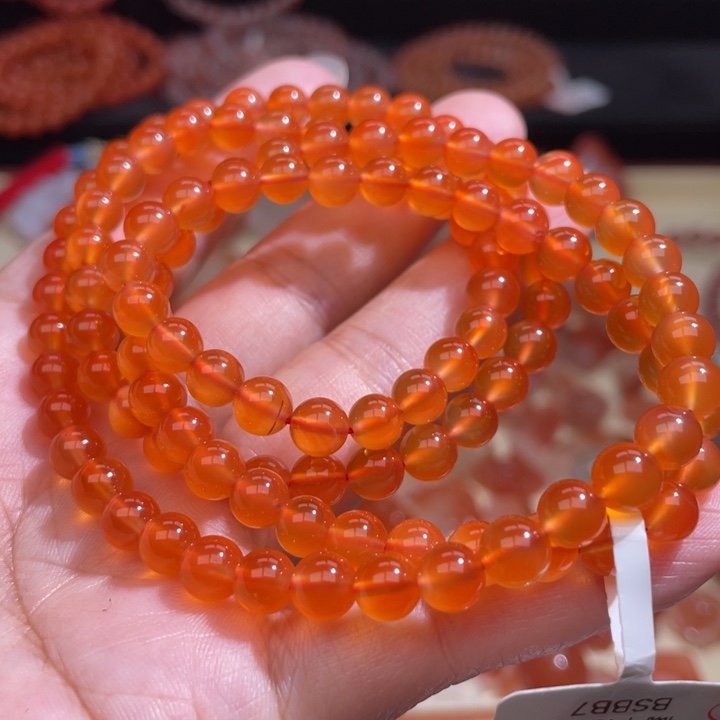 南红玛瑙冰红多圈6m+未镶嵌339