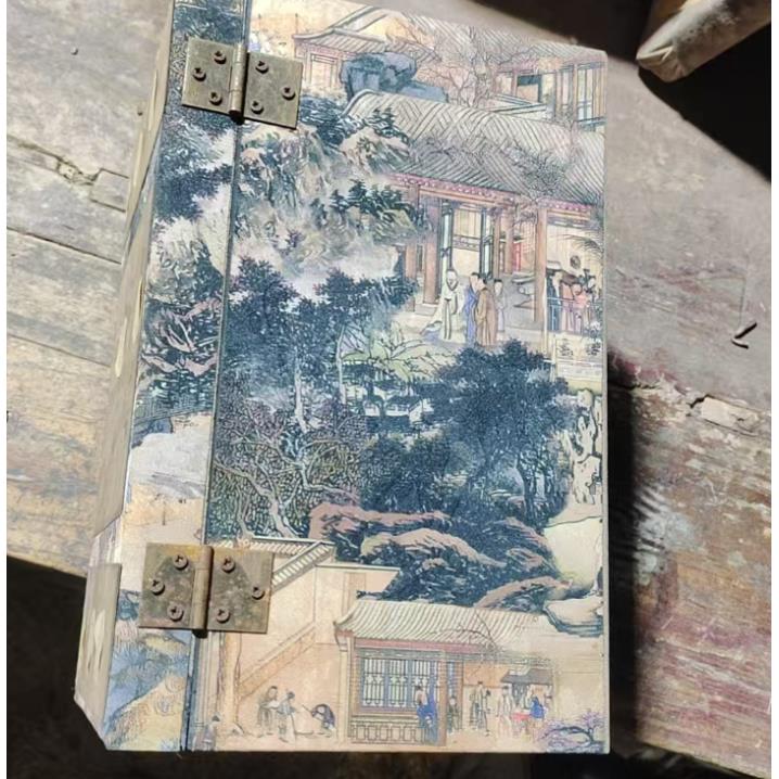 1个小花色山水和子摆件链接