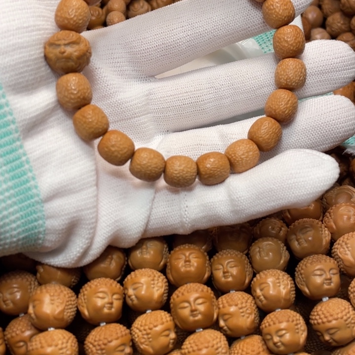 猴头核桃手串荔枝纹