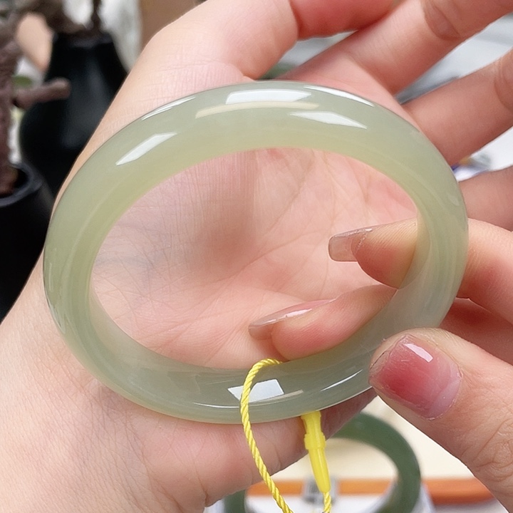 和田玉手镯5354未镶嵌