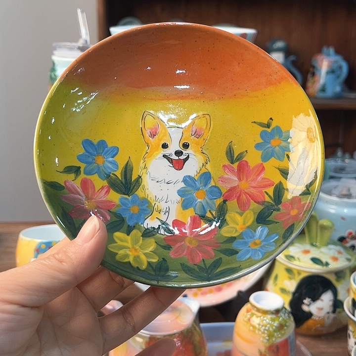 陶景德镇釉下手绘陶瓷 