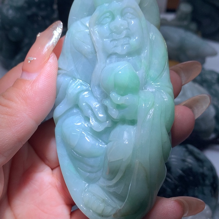 翡翠未镶嵌颈饰保真天然A货翡翠