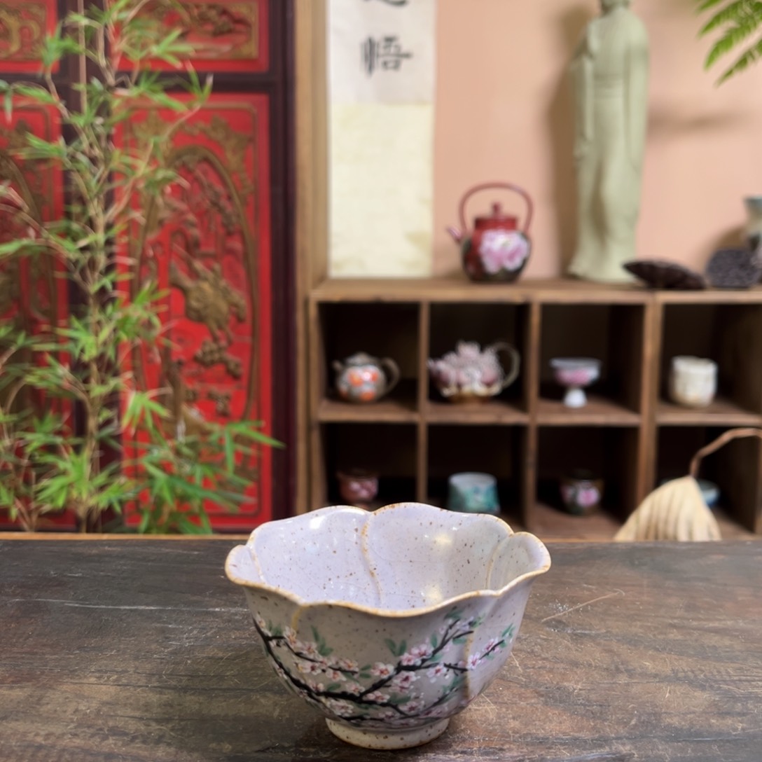 杯柴烧手工手绘陶瓷