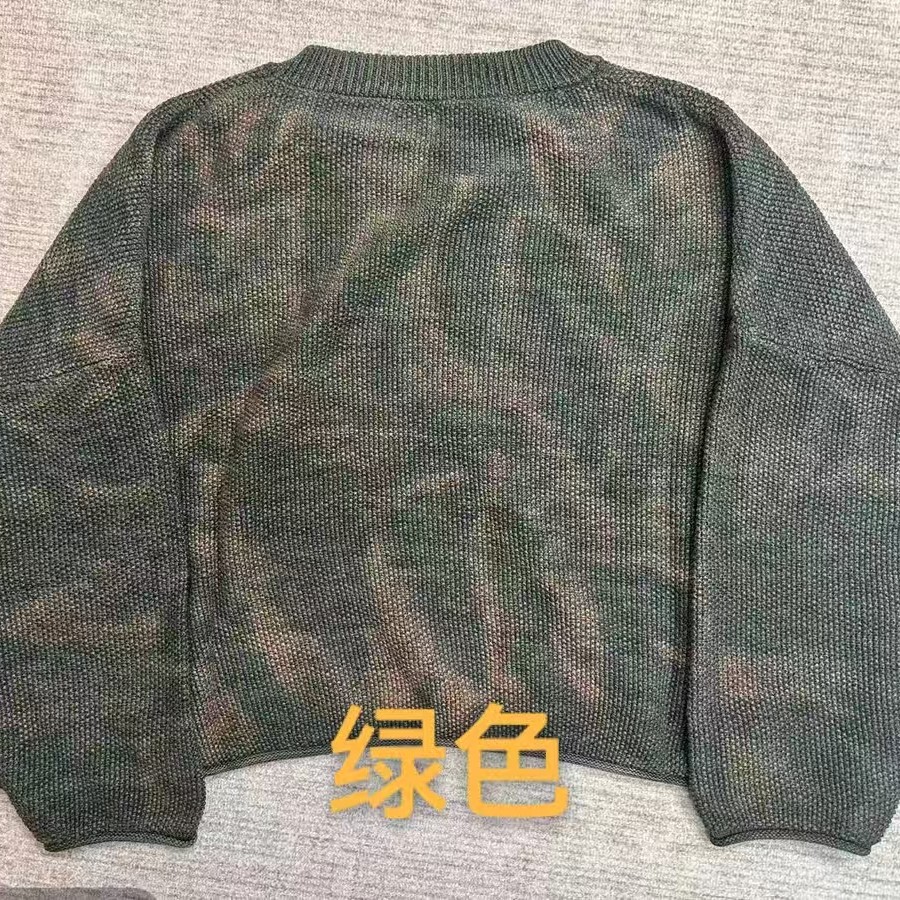 1116新款复古针织棉线晕染套头毛衣 ；衣长55胸围160