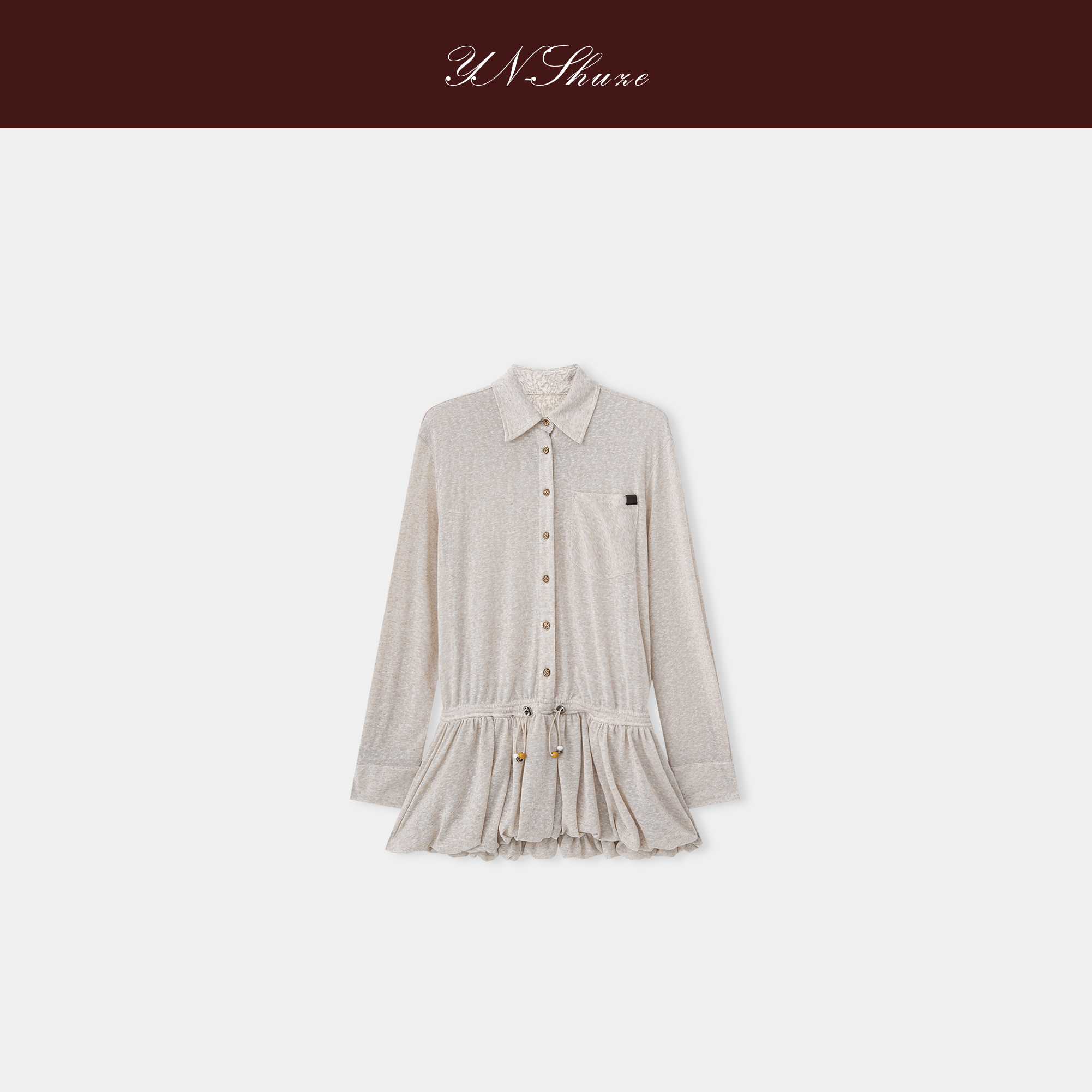 YN-SHUZE【纤云弄巧】秋冬季时尚收腰连衣裙SZ-YNB-V2255