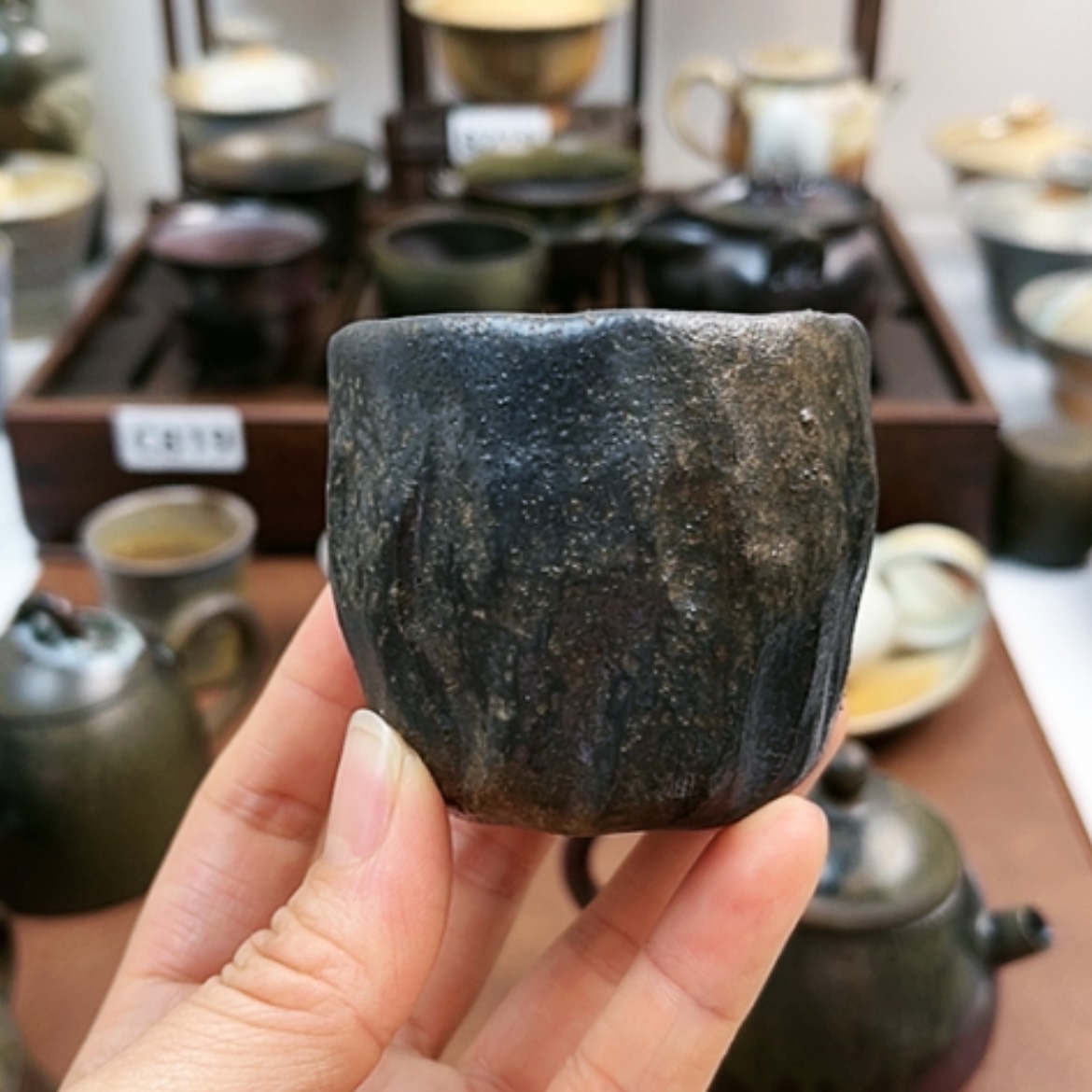【闪购商品】晗*柴烧茶具柴烧主人杯