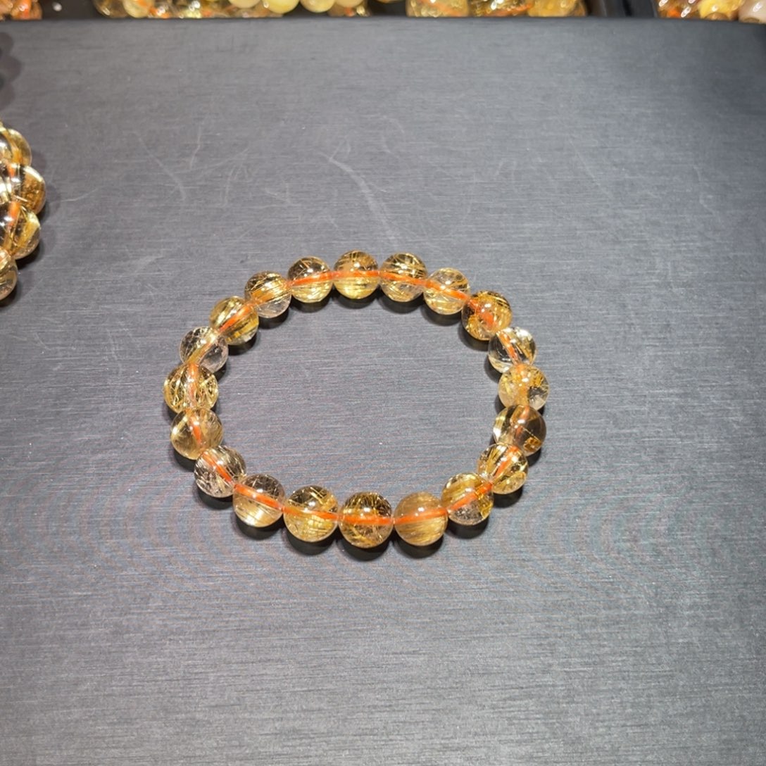 花***贝水晶手串未镶嵌金钛晶