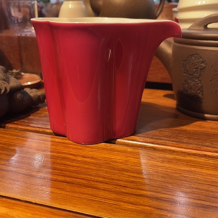 胭脂红公道杯分茶器