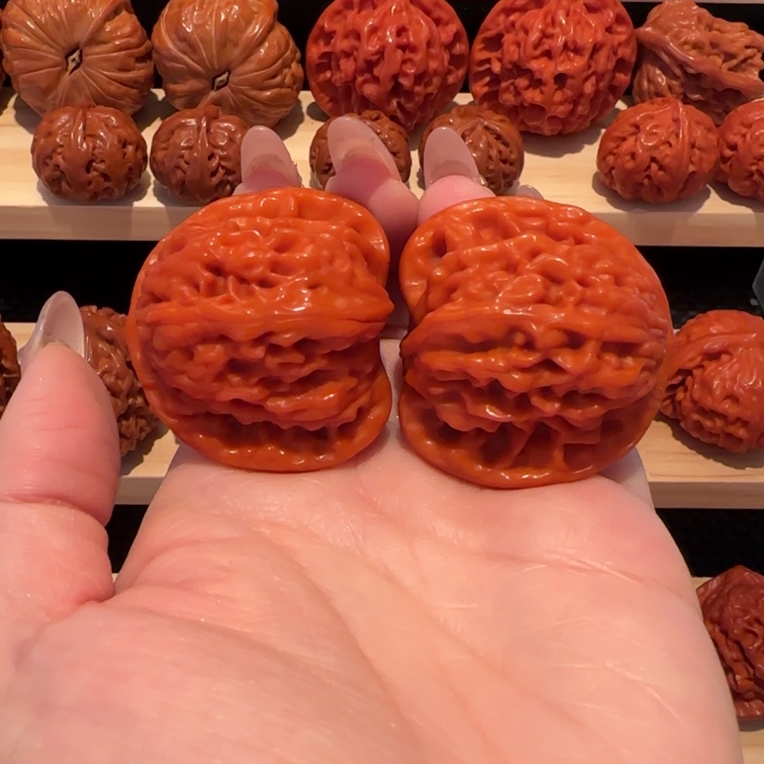 吊坠文玩核桃玉化盘龙虎头41精品2777