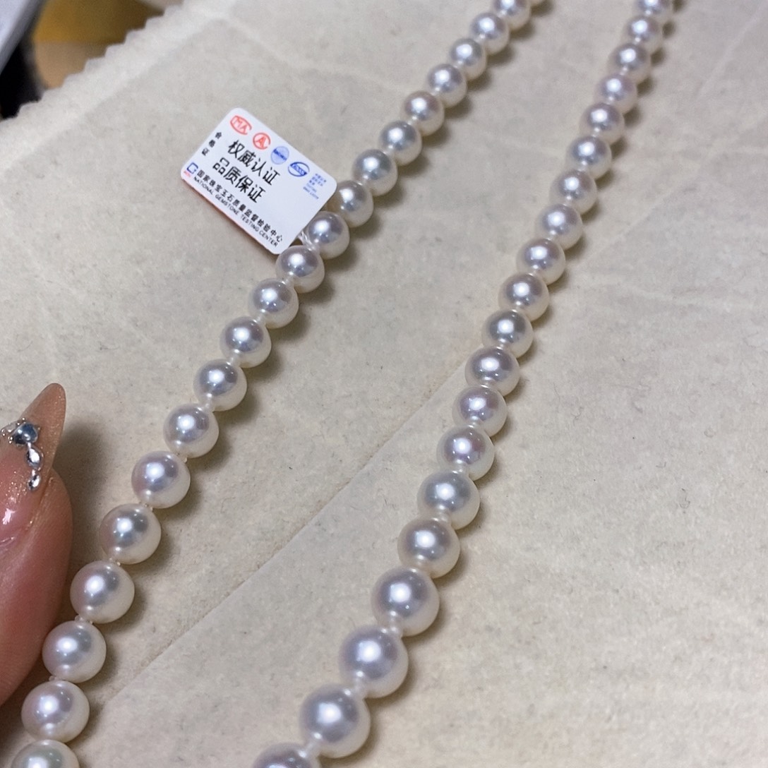 淡水珍珠颈饰18K金镶嵌8