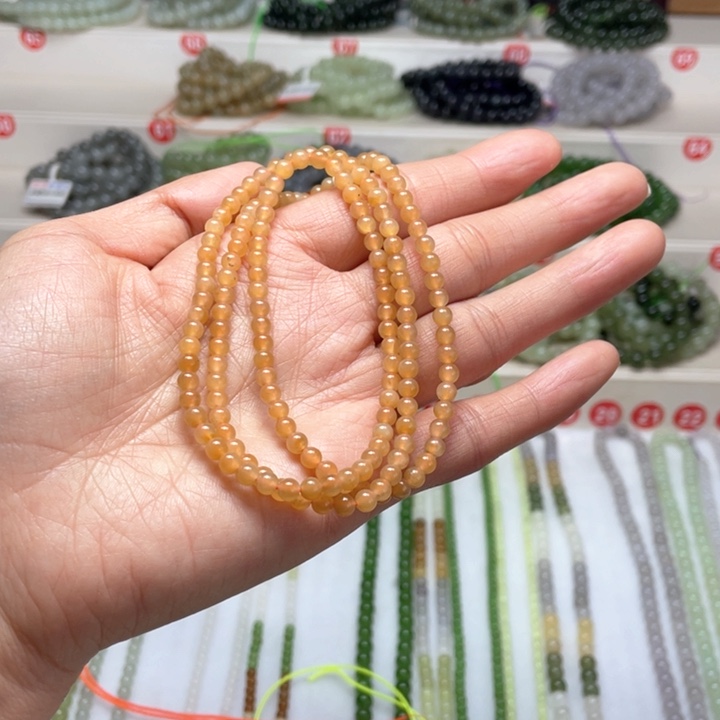 和田玉颈饰未镶嵌尔*雅4m m