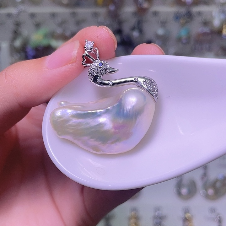 颈饰合金淡水珍珠