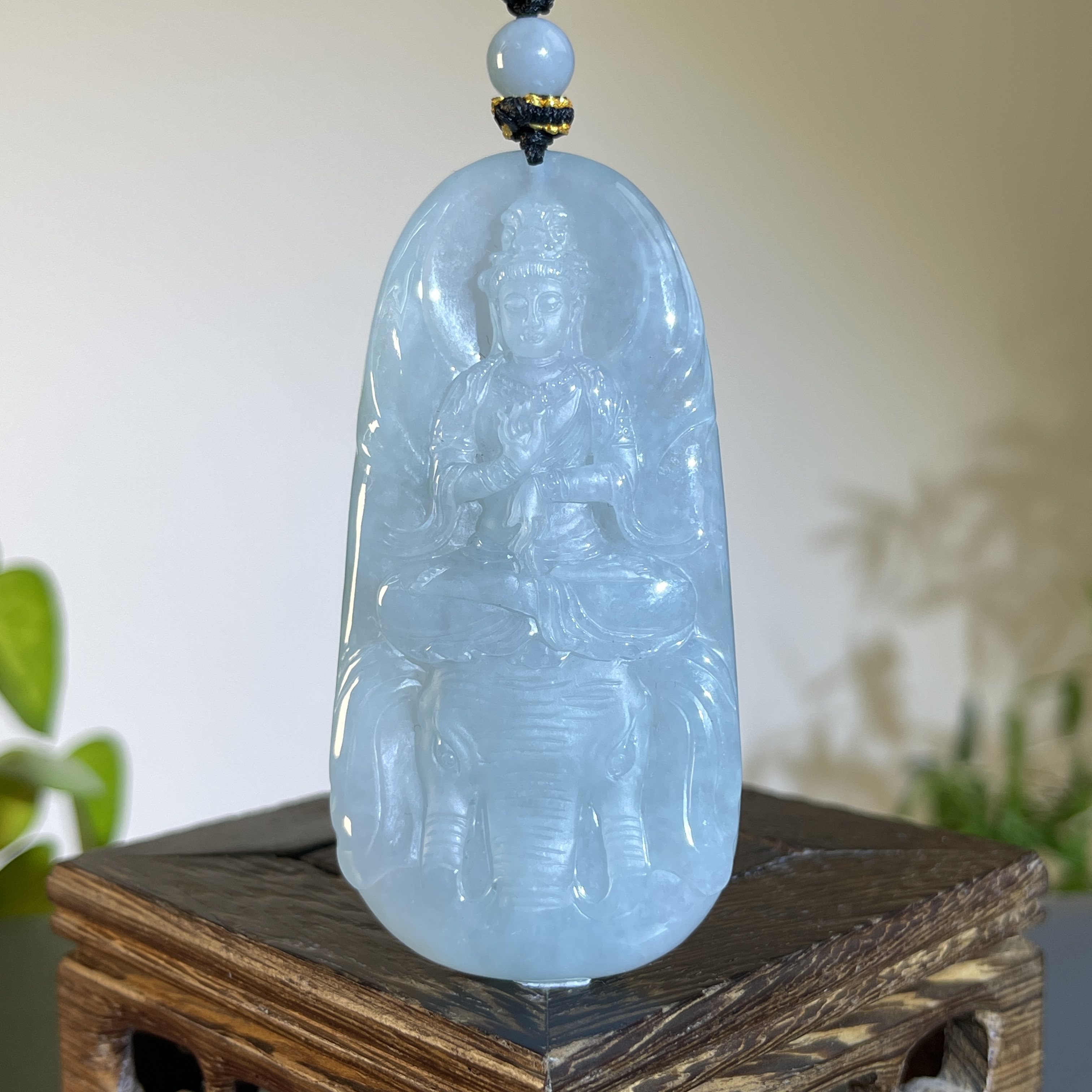 JTW10-158   天然缅甸A货翡翠   普贤