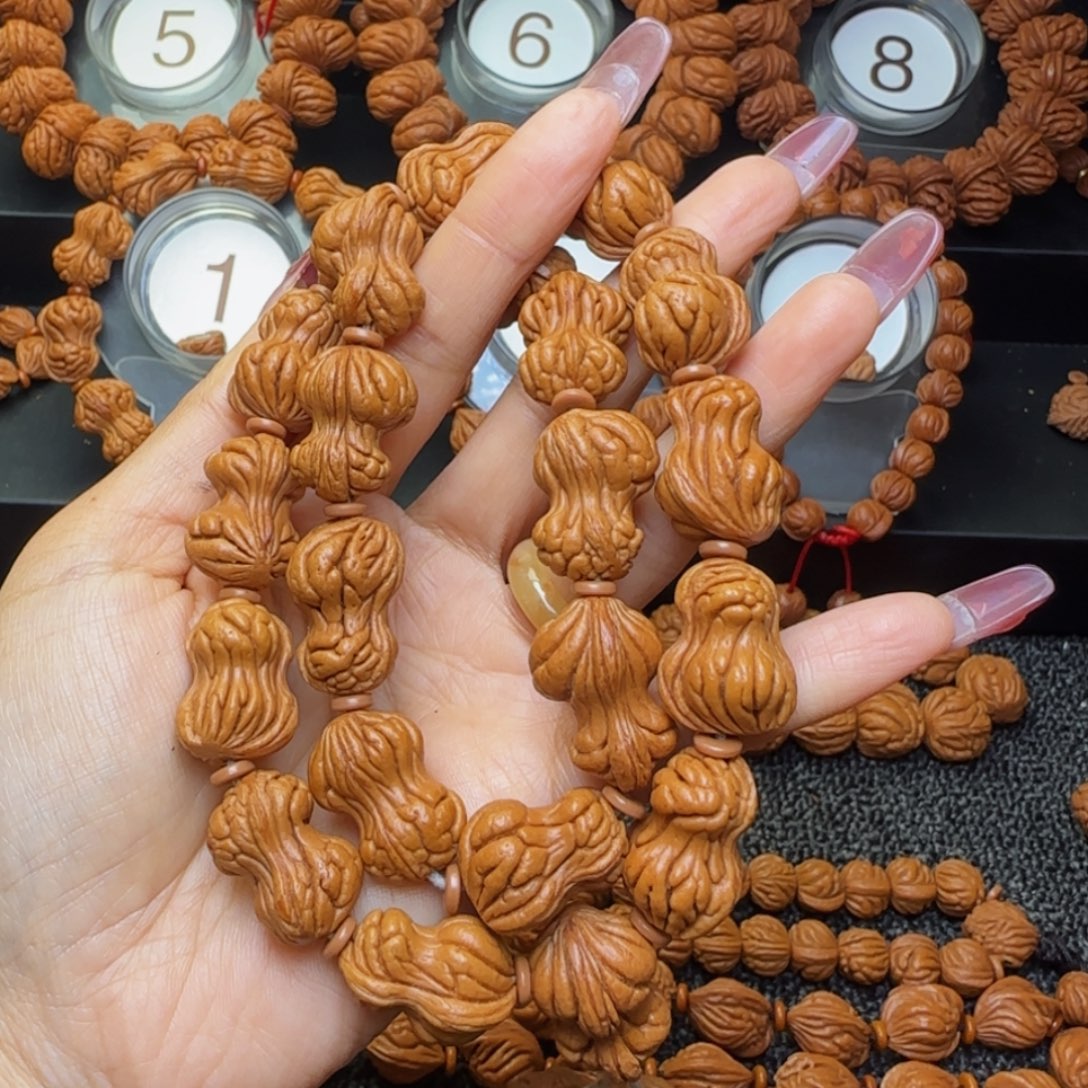 奋***底文玩核桃手串葫芦手持
