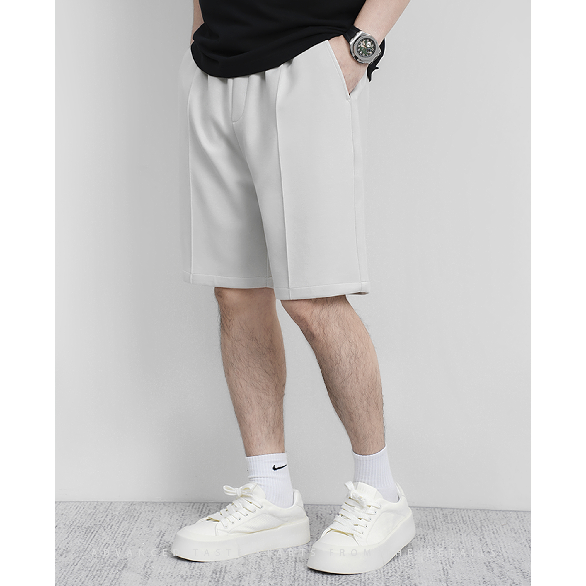 【大头叔叔】夏季莫代尔亲肤凉感透气简约休闲宽松短裤DDK2801