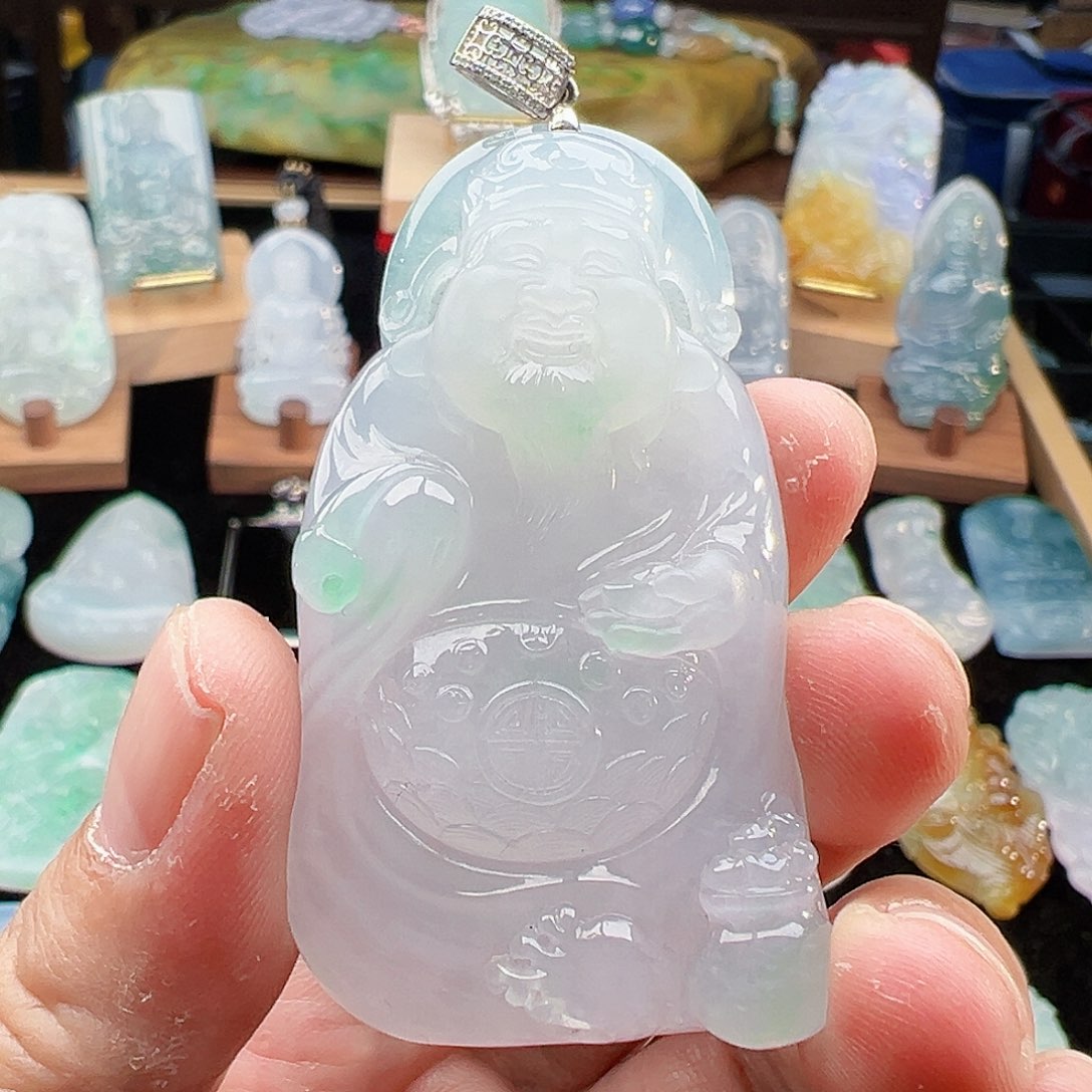 翡翠颈饰未镶嵌天然缅甸翡翠吊坠