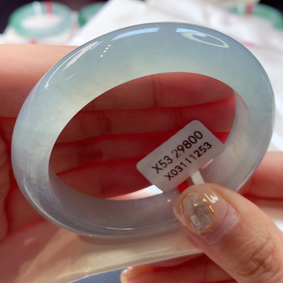 翡翠手镯未镶嵌睿*正圈77